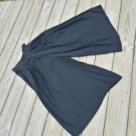 Vintage Gaucho Pants Flared Skirt Pants Wide Leg Rayon Pleated Flowy Scarf pant - Picture 6 of 15